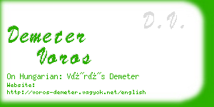 demeter voros business card